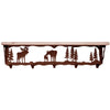 Moose Family Coat Rack with Shelf - 34 Inch