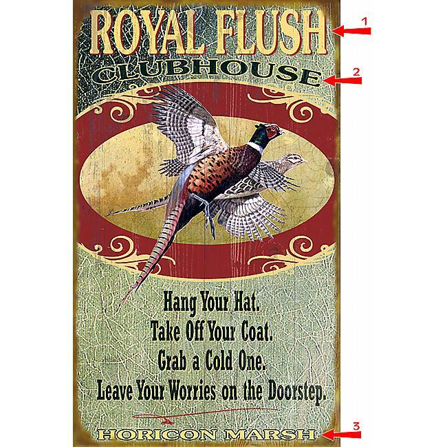 Royal Flush Sign - 17 x 44