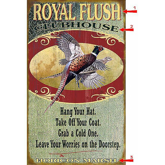 Royal Flush Sign - 17 x 44