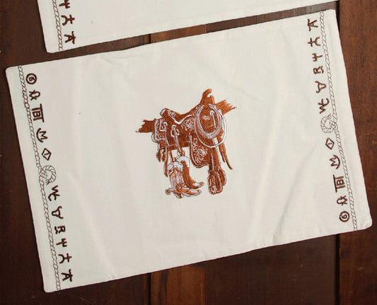Boots & Saddle Placemats - Set of 4 - OUT OF STOCK UNTIL 07/28/2026