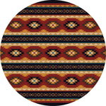 Red Deer Lodge Rug - 8 Ft. Round