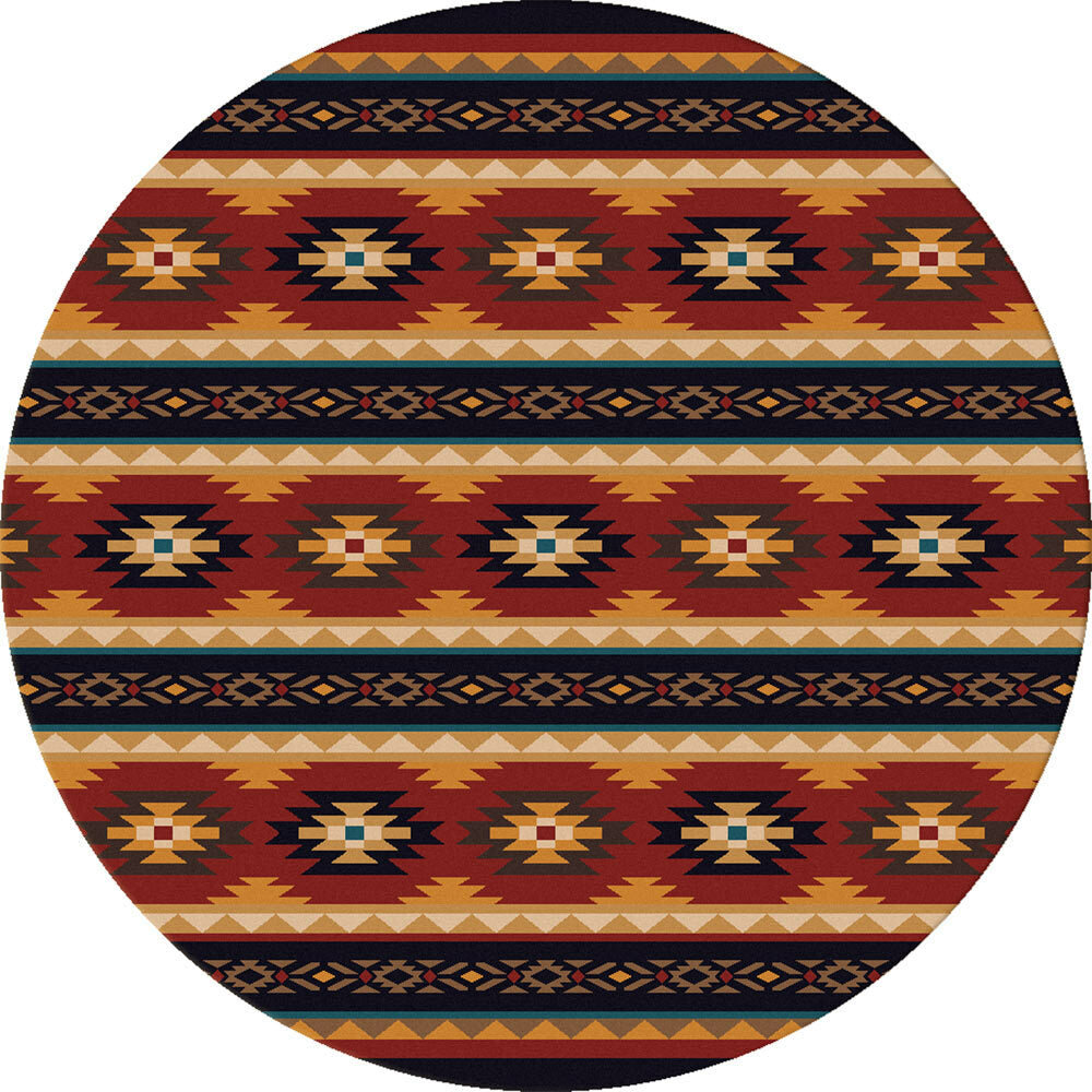 Red Deer Lodge Rug - 8 Ft. Round