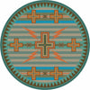 Tempest Turquoise & Gray Rug - 8 Ft. Round