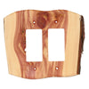 Rustic Juniper Wood Double Rocker Cover