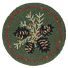 Diamond Pinecone Hooked Chair Pad
