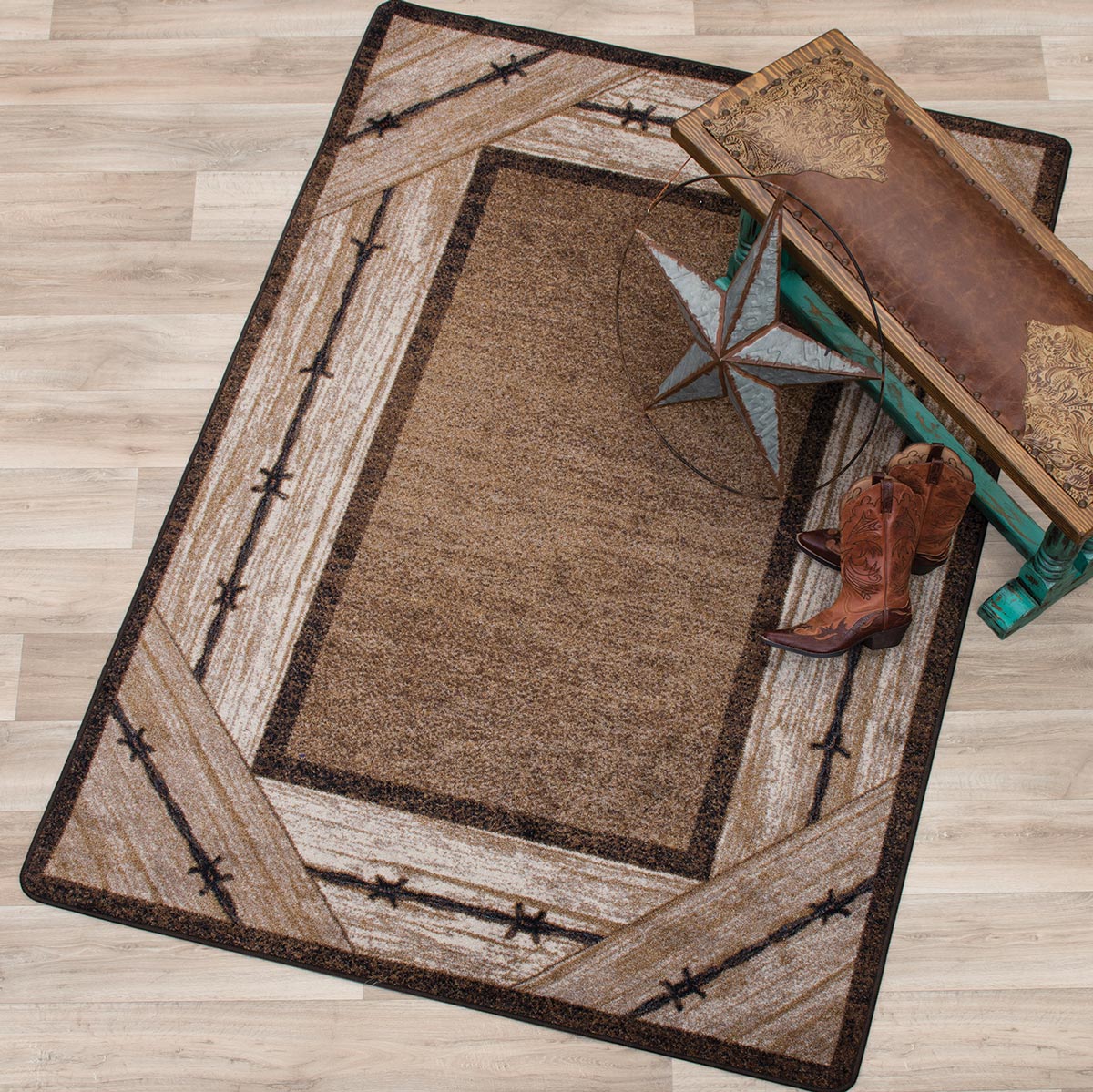 Ranchman's Barbwire Rug - 8 x 11