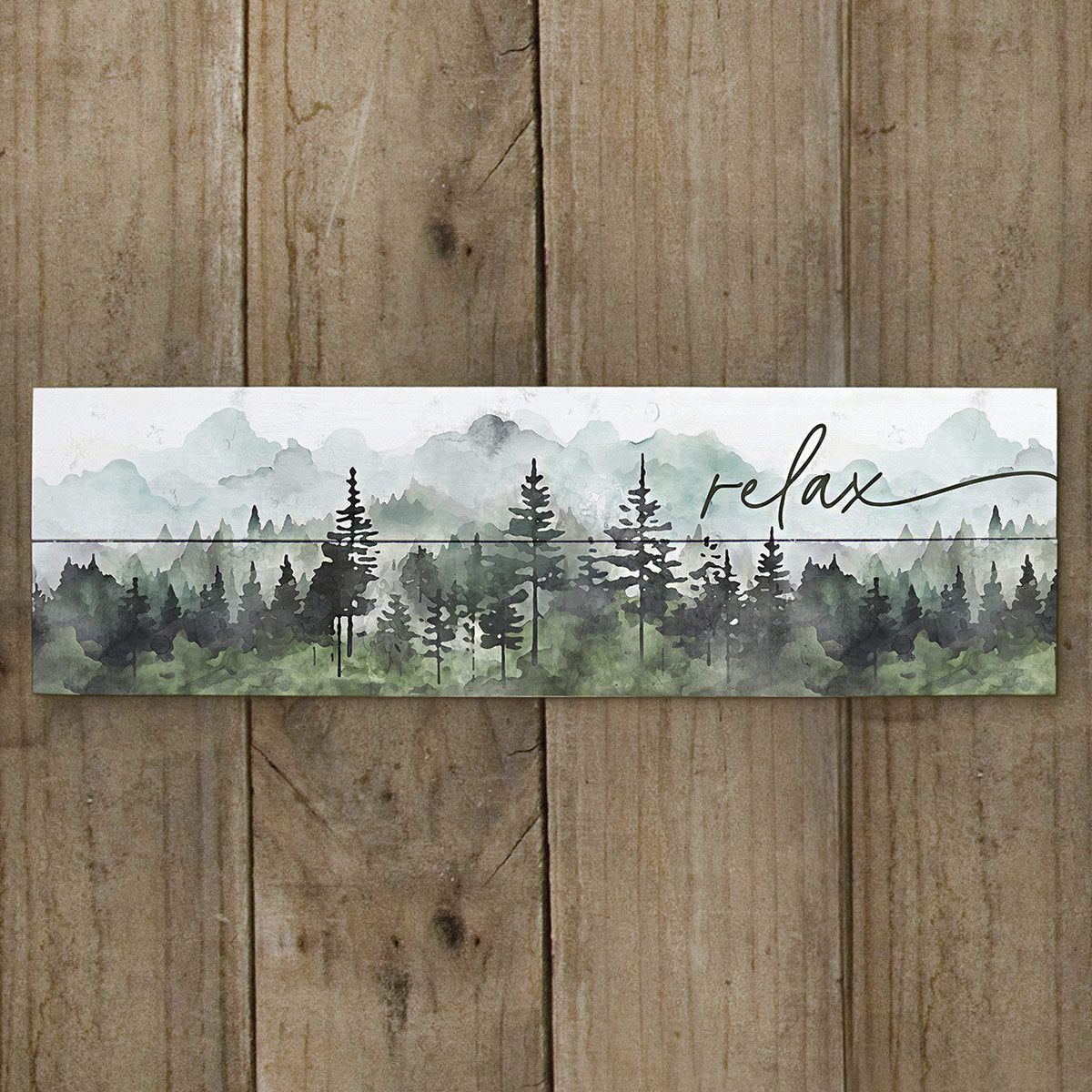 Relax Mountain Forest Wall Art