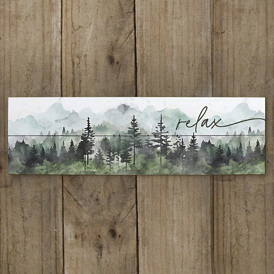Relax Mountain Forest Wall Art