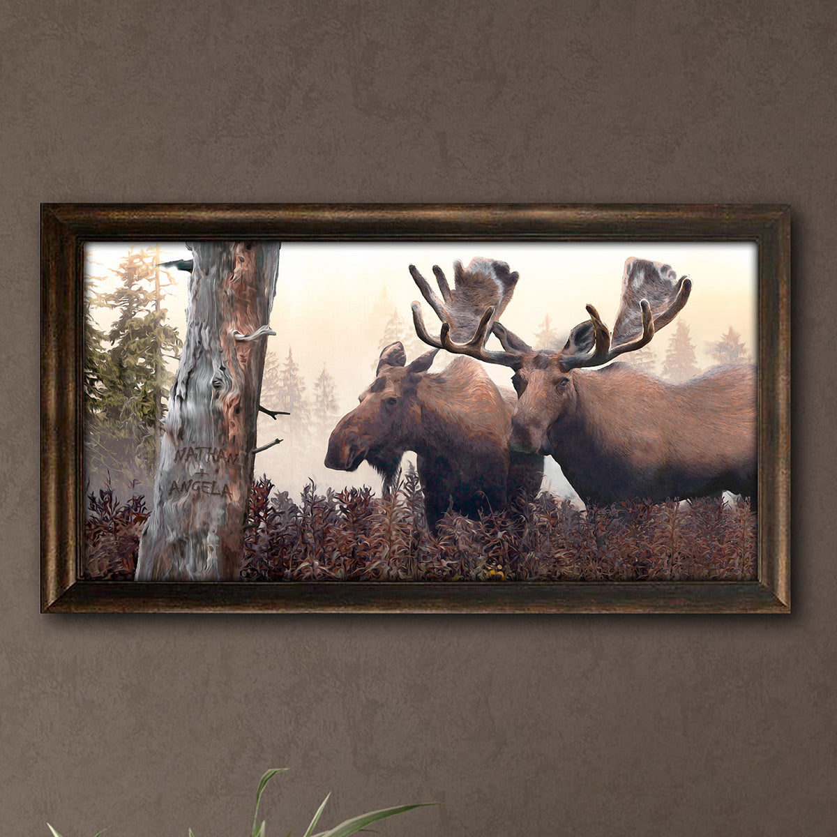 Yukon Moose Personalized Framed Canvas