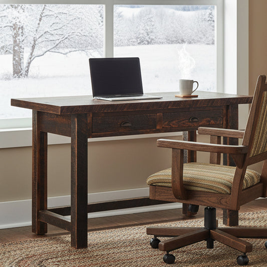 Barnwood Two Drawer Writing Desk