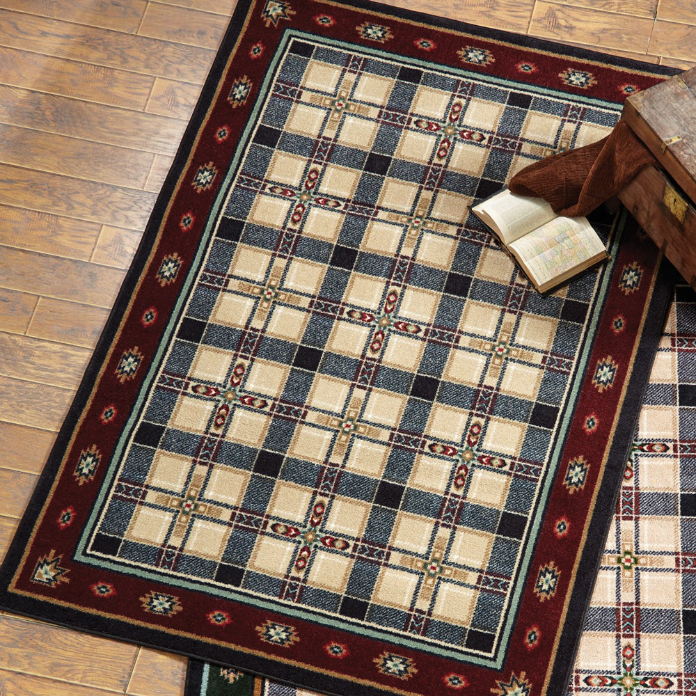 Southwest Tartan Rust Rug - 4 x 5