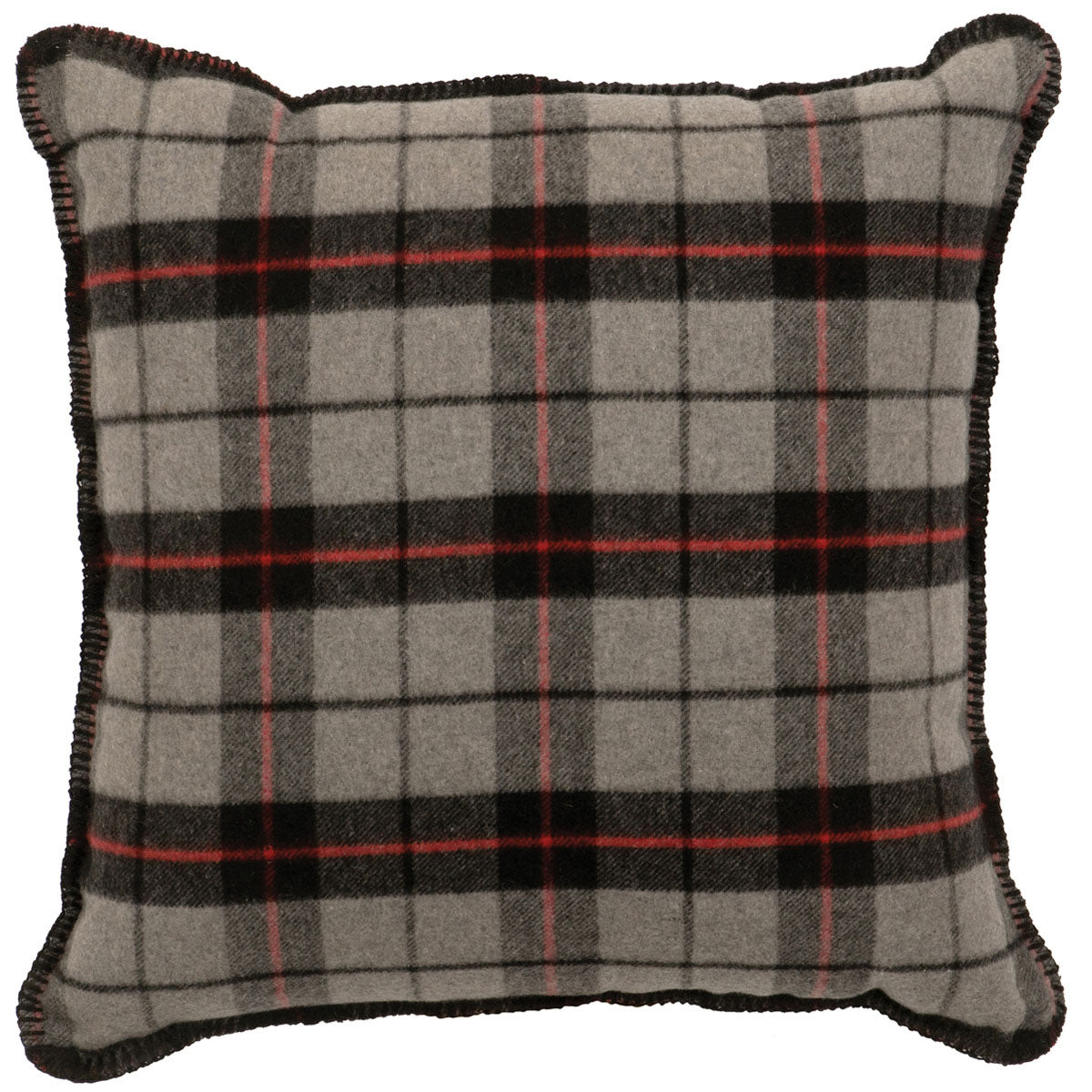 Ponderosa Gray Plaid Pillow