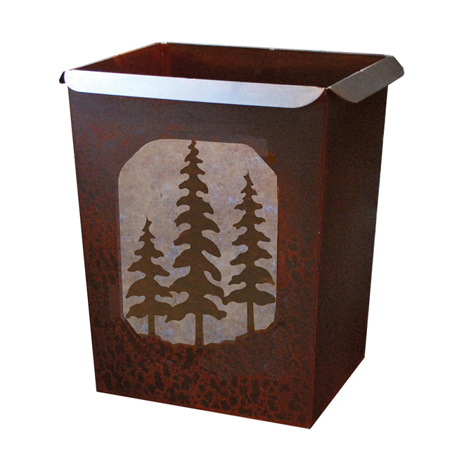 Pine Trees Waste Basket