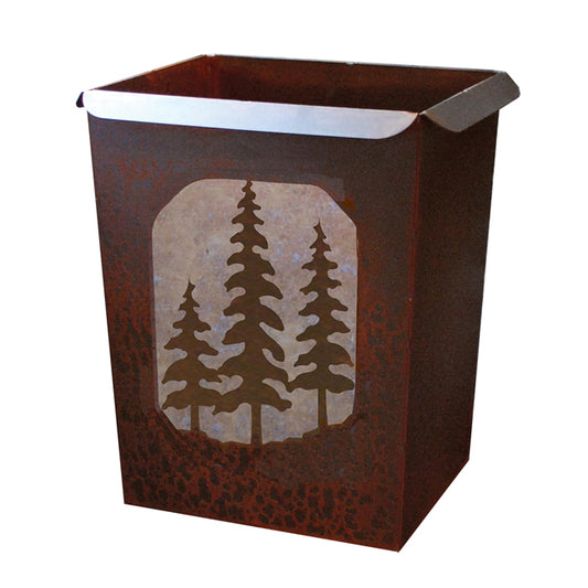 Pine Trees Waste Basket