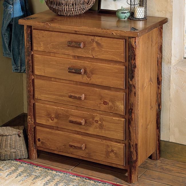 Moose Creek Log 5 Drawer Chest