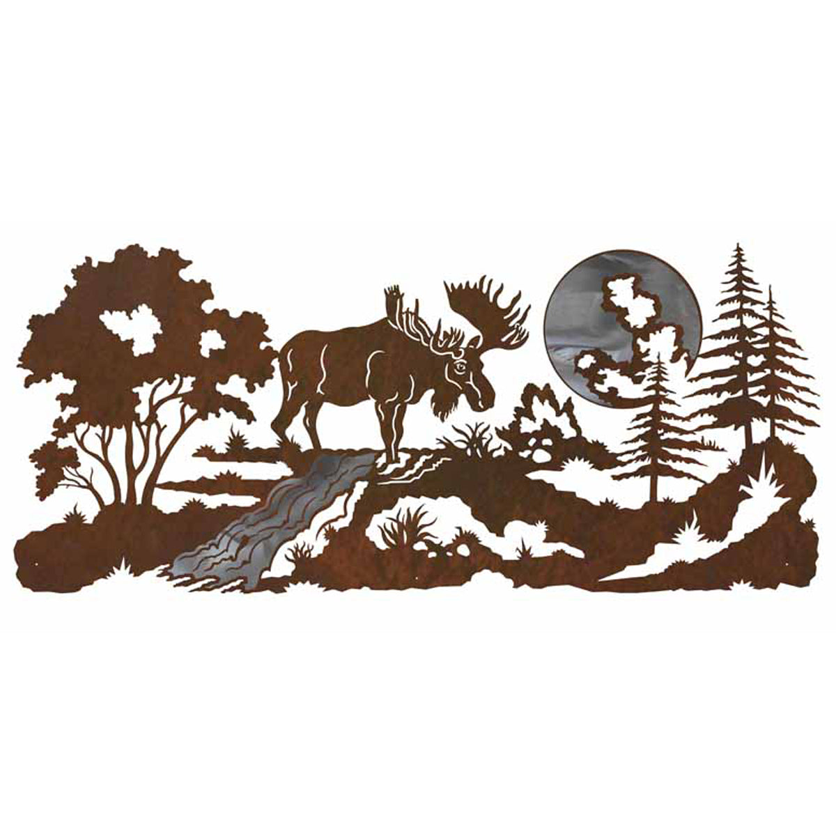 Mountain Moose Burnished Wall Art