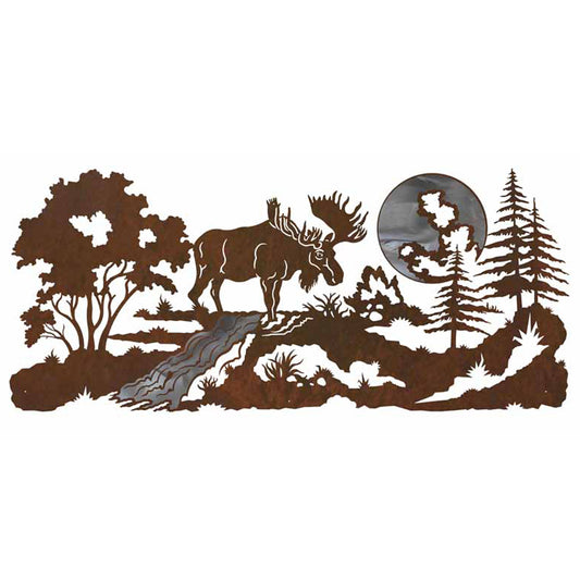 Mountain Moose Burnished Wall Art