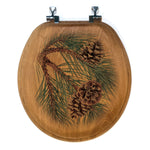 Pinecone Wood Toilet Seat - Round