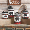 Black Bear Plaid Canister Set