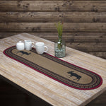 Stenciled Moose on the Loose Oval Runner - 1 x 4