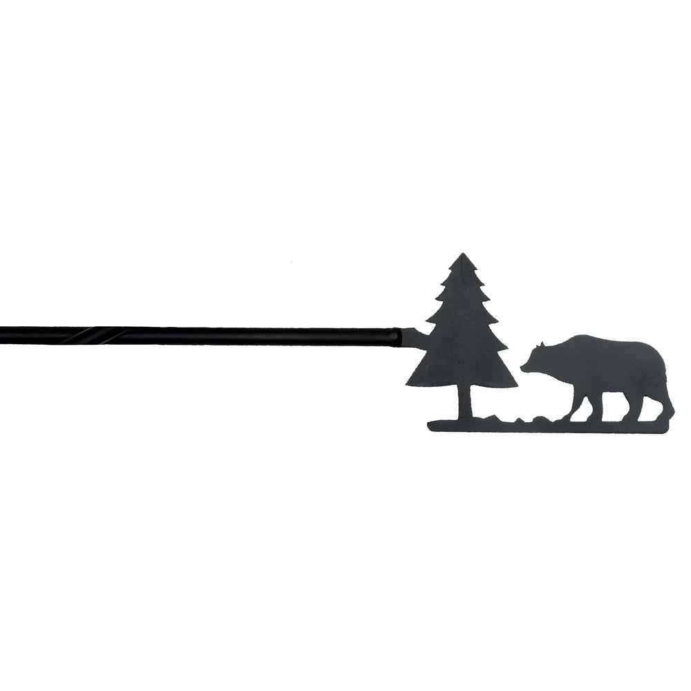 Bear & Tree Wrought Iron Curtain Rod