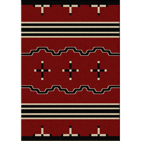 Big Chief Red Rug - 5 x 8