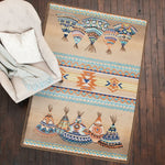 Southwest Tepees Natural Rug - 4 x 5