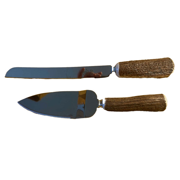 Antler Silver Cake Serving Set