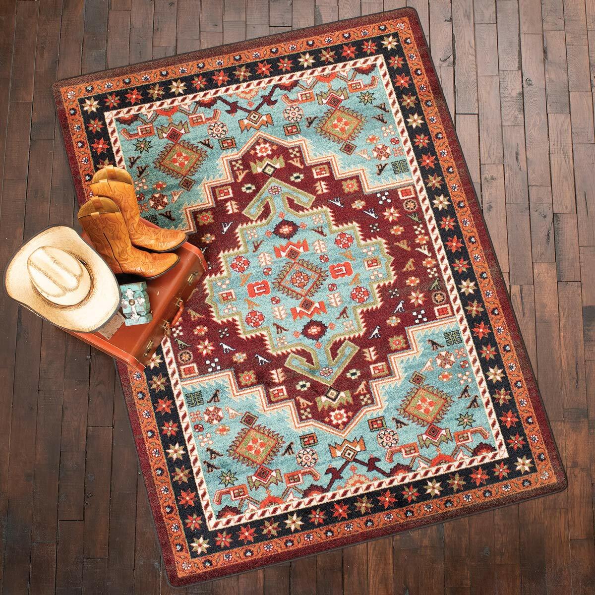 Turquoise Canyon Rug - 2 x 8