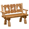 Log Bench with Cut-Out Back - 4 Foot