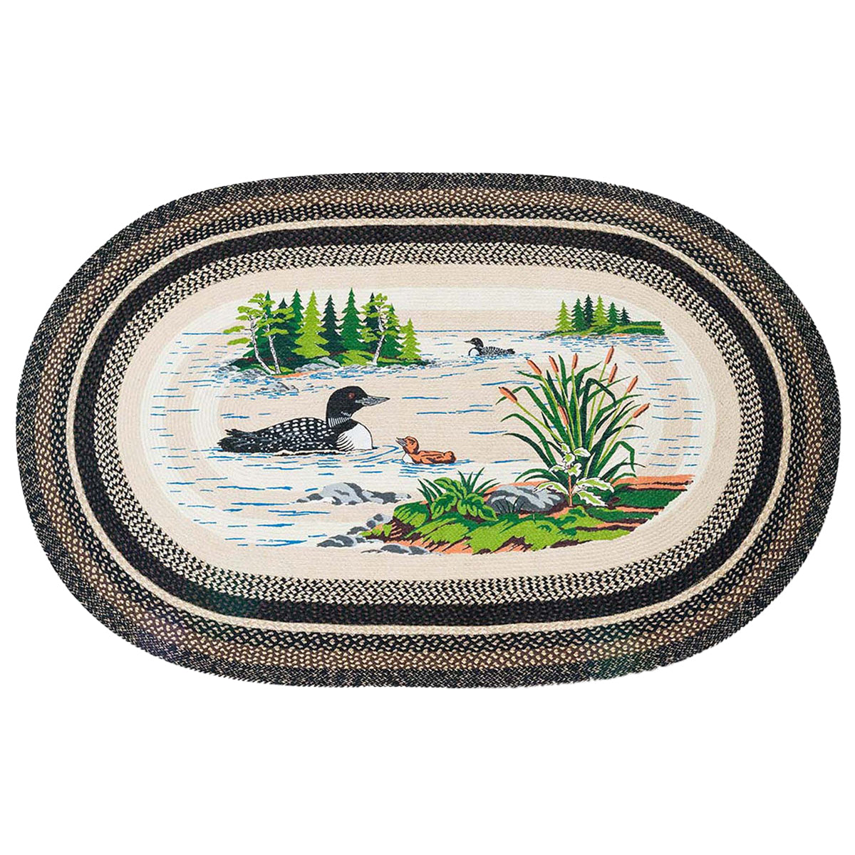 Spring Lake Loons Patch Rug - 5 x 8