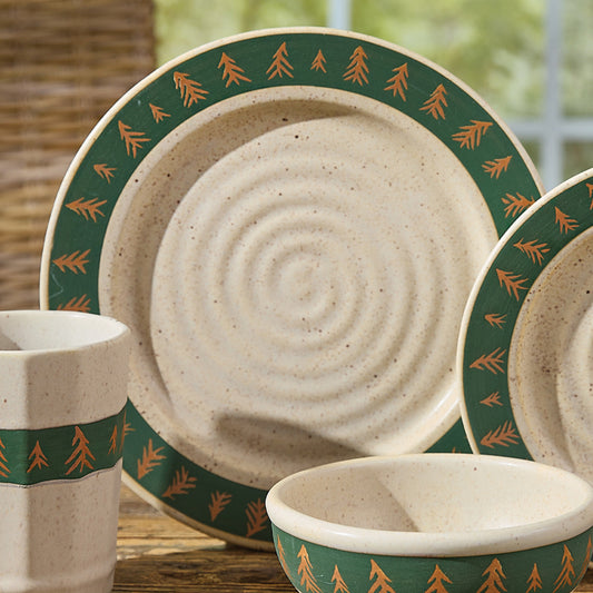 Northwoods Spring Stoneware Dinner Plate - OVERSTOCK