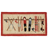 Ski Rack Hooked Accent Rug