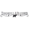 Thankful & Blessed Metal Bear Wall Hanging
