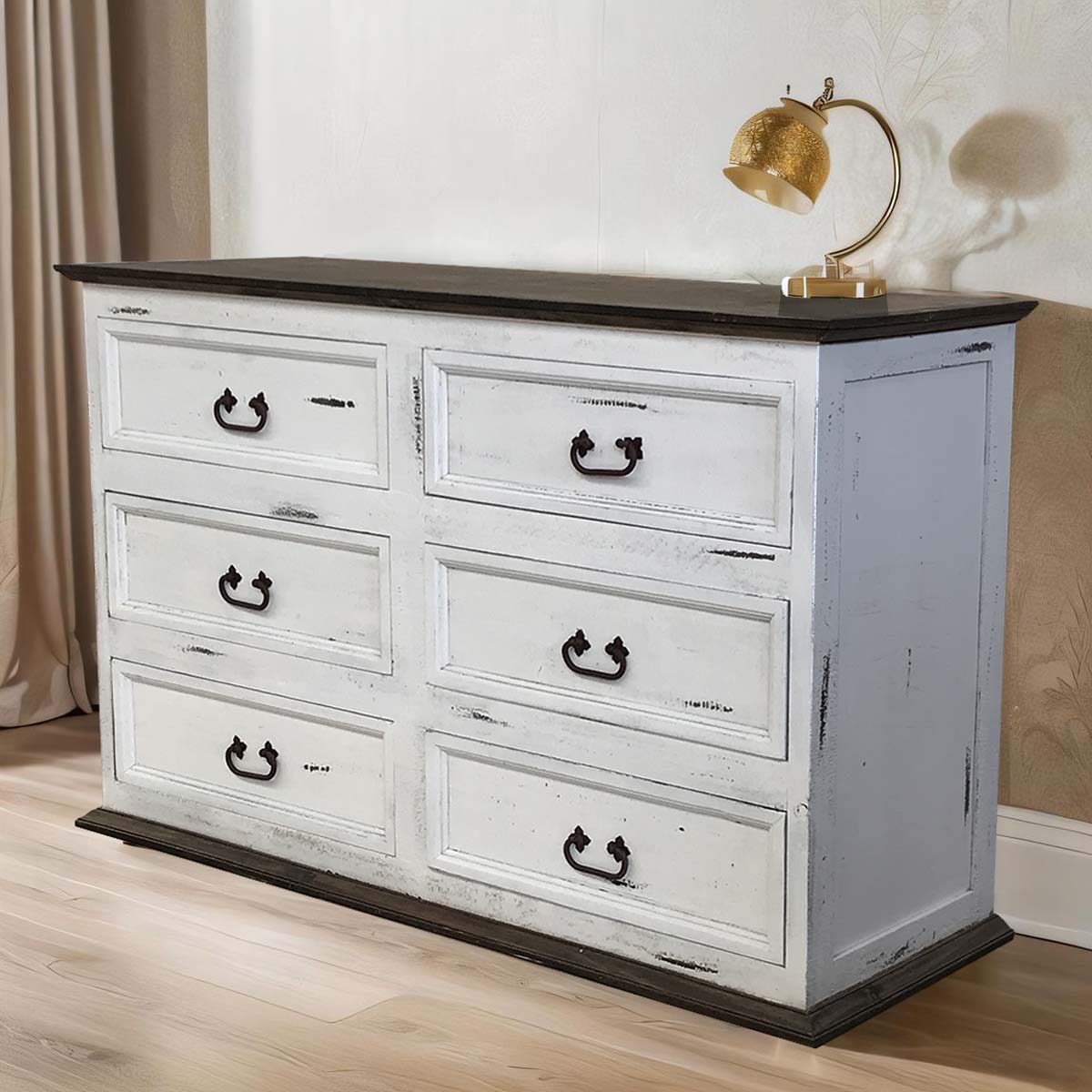Classic White 6-Drawer Dresser