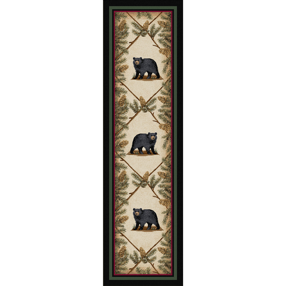 Curious Cub Black Bear Rug - 2 x 8