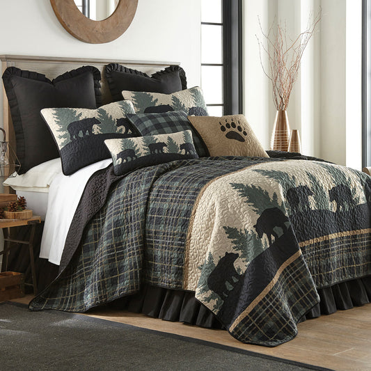 Timberland Plaid Bear Quilt - Twin- SALE