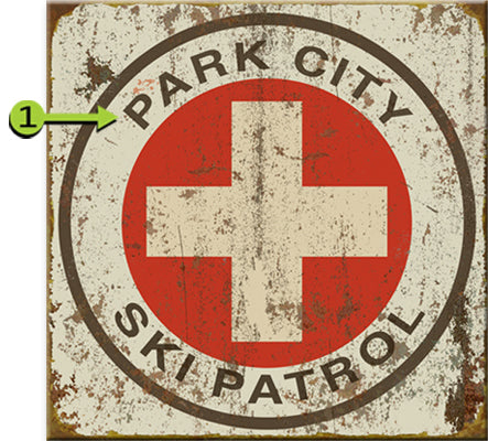 Ski Patrol Personalized Sign - 28 x 28