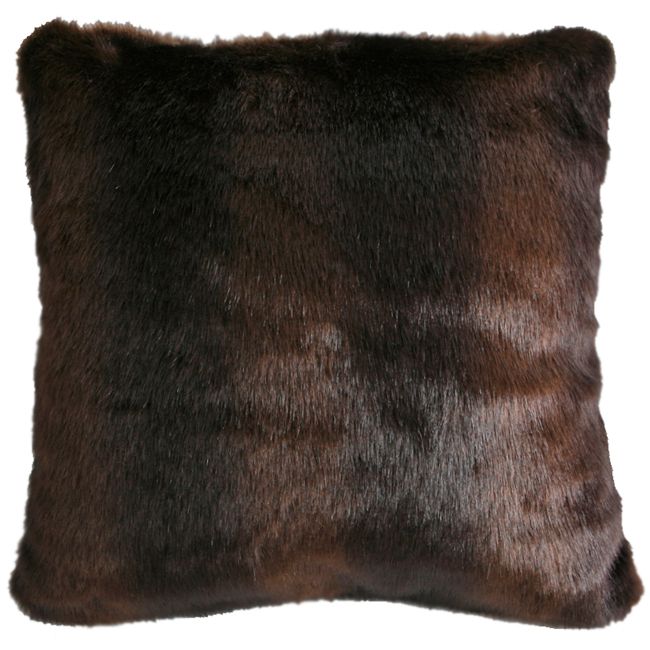 Brown Bear Faux Fur Pillow