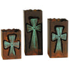 Rustic Metal Cross Candle Holders (Set of 3) - OUT OF STOCK UNTIL 06/04/2026