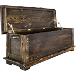 Lima Live Edge 5 Foot Blanket Chest - Jacobean Stain