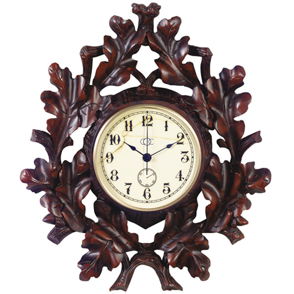 Black Forest Oak Leaf Wall Clock