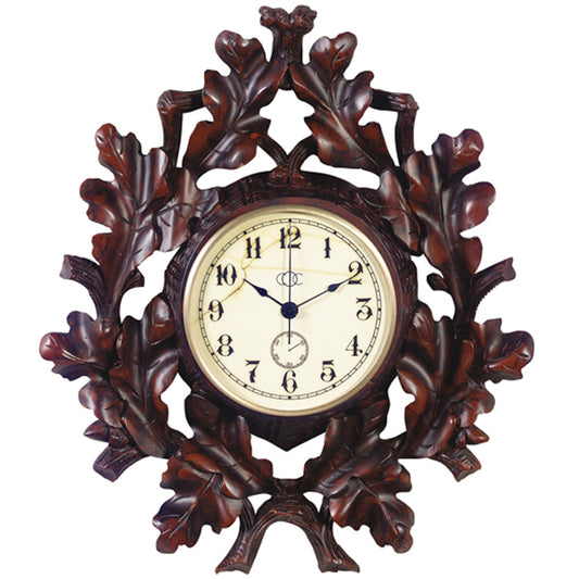 Black Forest Oak Leaf Wall Clock