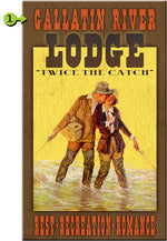 Twice the Catch Personalized Sign - 14 x 24