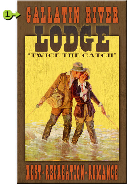 Twice the Catch Personalized Sign - 14 x 24