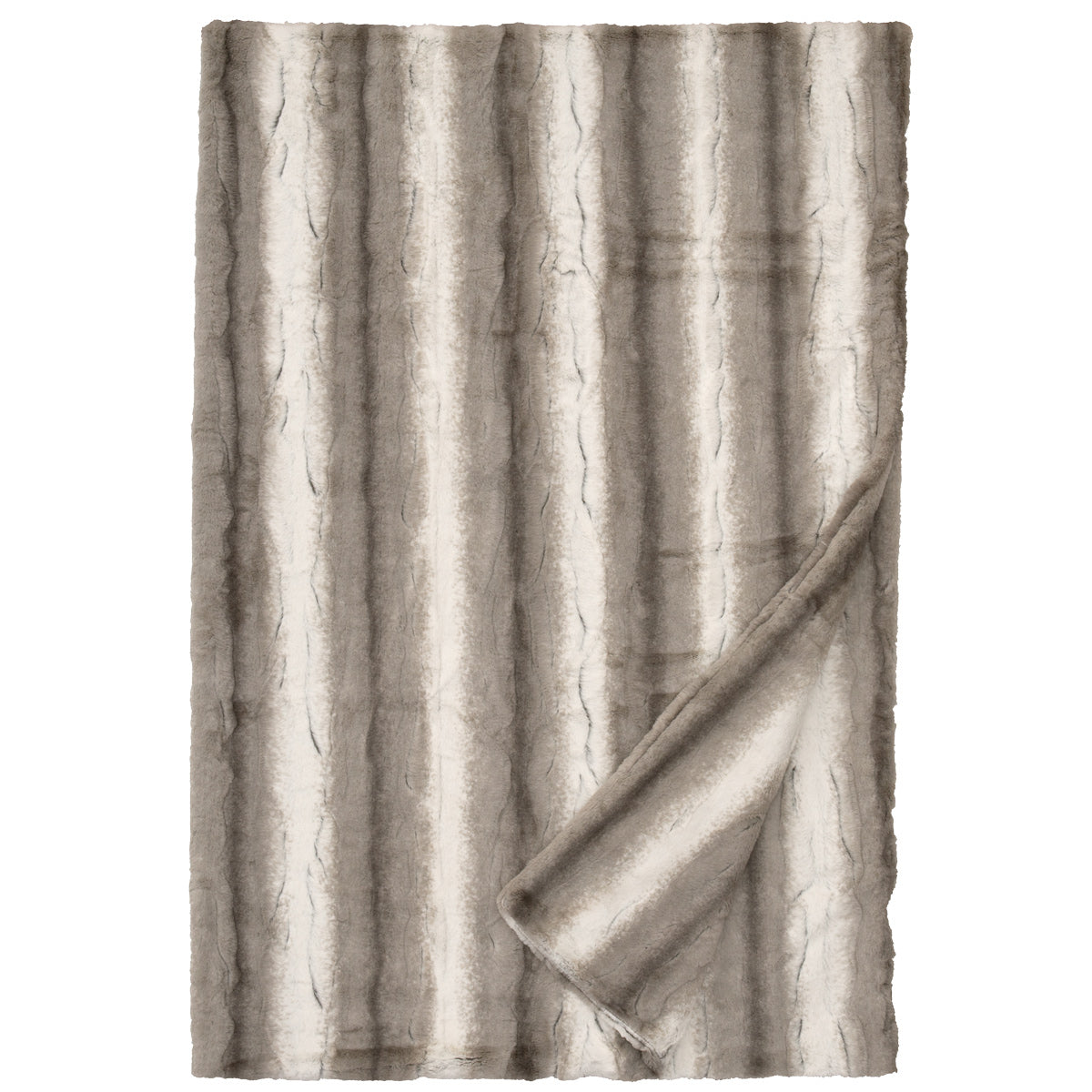 Angora Platinum Cuddle Fur Throw