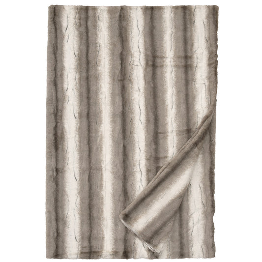 Angora Platinum Cuddle Fur Throw