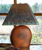 Mesquite Lamp w/ Copper Bear Shade - 25 Inch