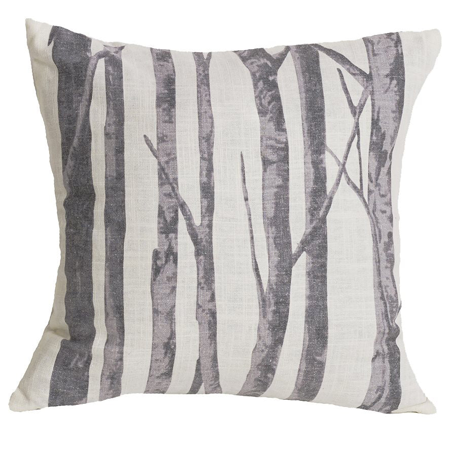 Silver Mountain Printed Branches Pillow