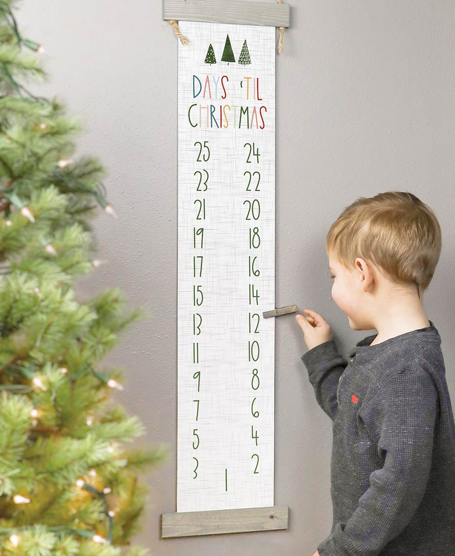 Tree Countdown Poster Christmas Countdown Tree Wall Art | Black Forest Decor